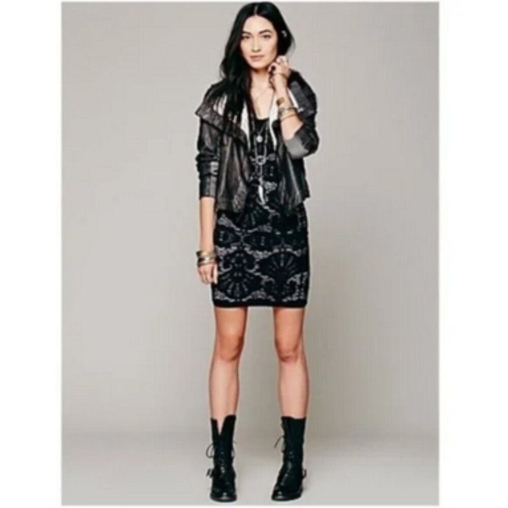 Intimately Free People black and nude Medallion Slip Dress size XS/S